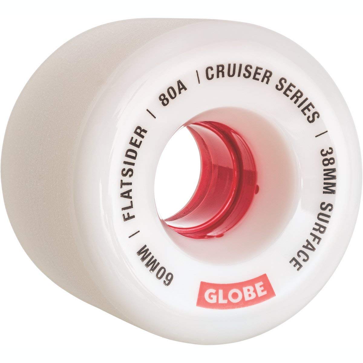 White/Red Flatsider Cruiser Wheel by GLOBE HARDGOODS
