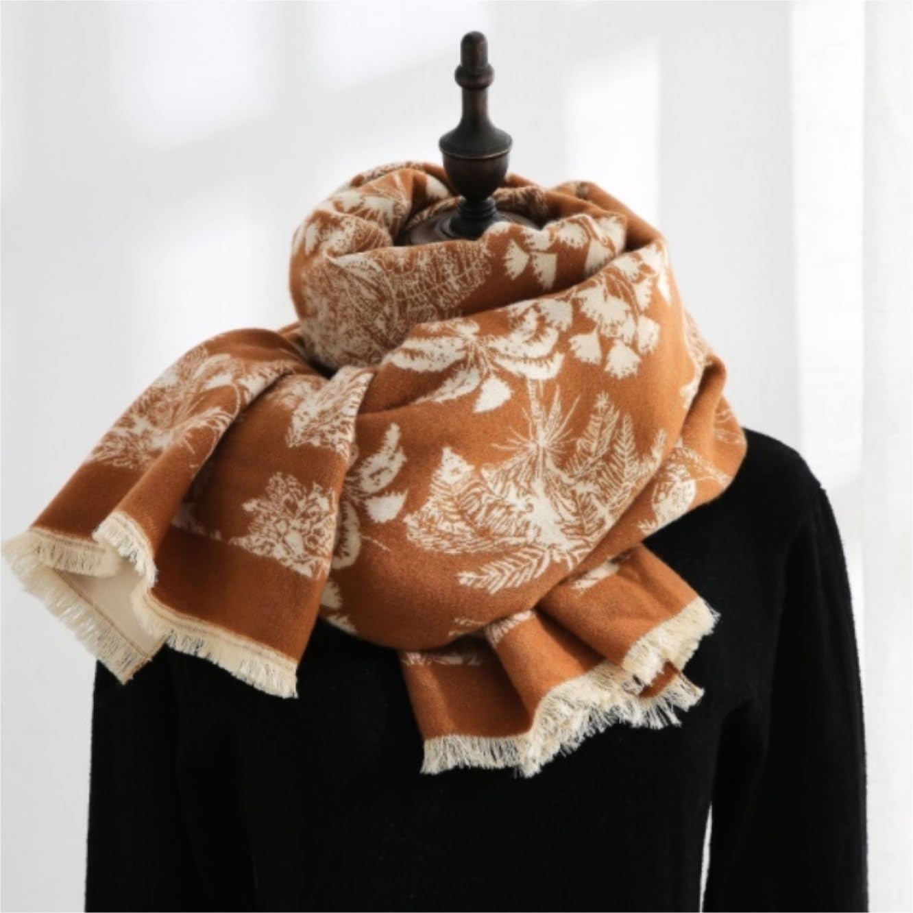 Bufanda Chal Fular Pañuelo Bufandas Bufandas De Primavera Y Otoño Para Mujer, Bufandas Suaves Y Ligeras, Chales Con Estampado De Plantas Manta fulares estolas