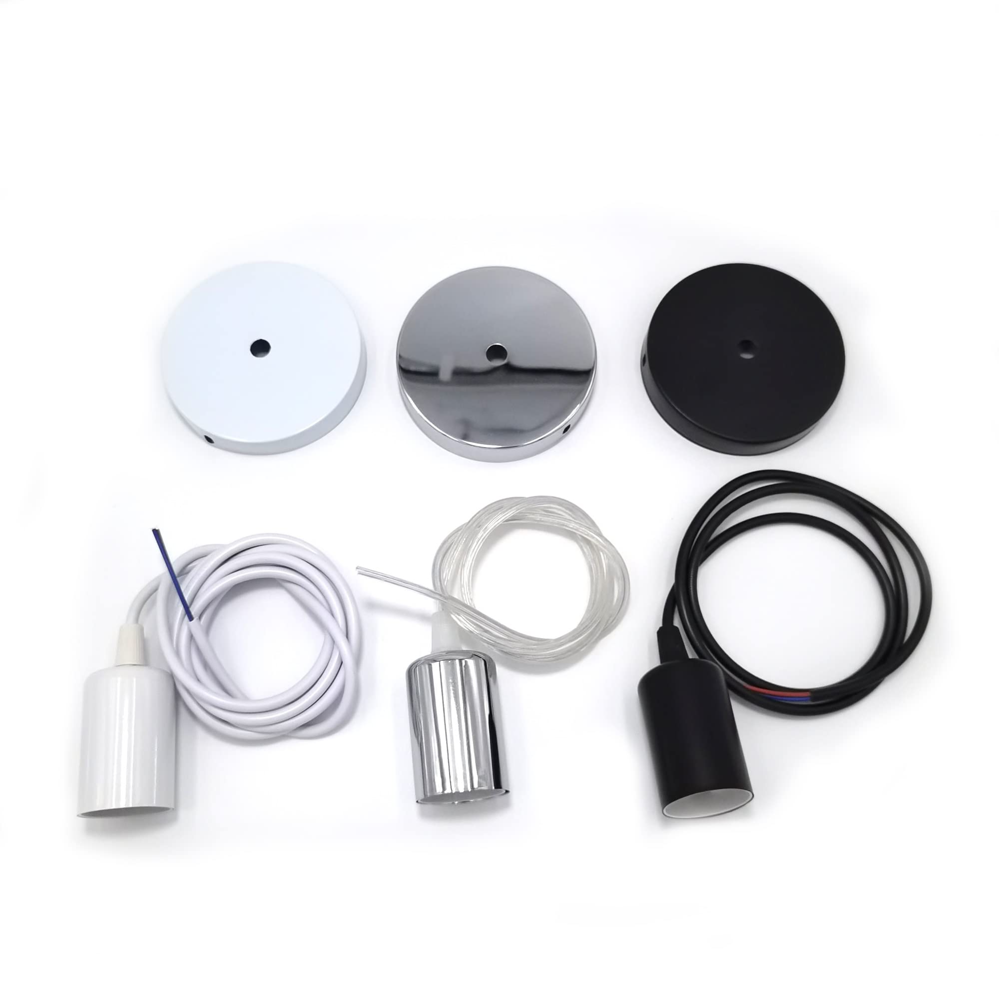 Douille d'ampoule, adaptateur d'ampoule, kit d'éclairage à vis E27, douille de lampe suspendue, support de lampe avec ligne, ensemble de lignes de lustre, accessoires de lampe suspendue rétro à faire