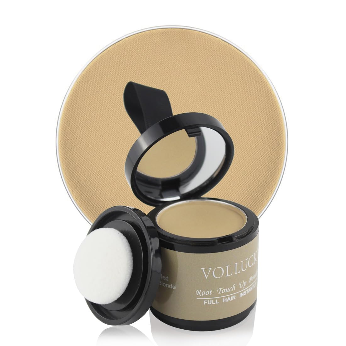 VOLLUCK Root Touch up Powder 10g – Covers Grey Roots & Conceals Thinning Hair, Hairline Powder for Men & Women – Natural Look, Easy to Use & Compact for Quick Touch Ups (Medium Blonde)