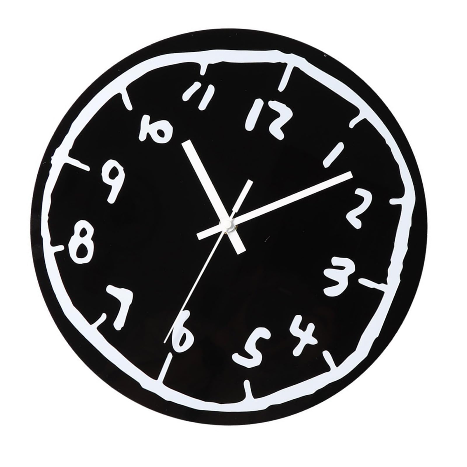 YWLUUOO Minimalists Graffitis Number Wall Clock Acrylic Silents Operations for Home Decoration Silents Operations Wall Clock