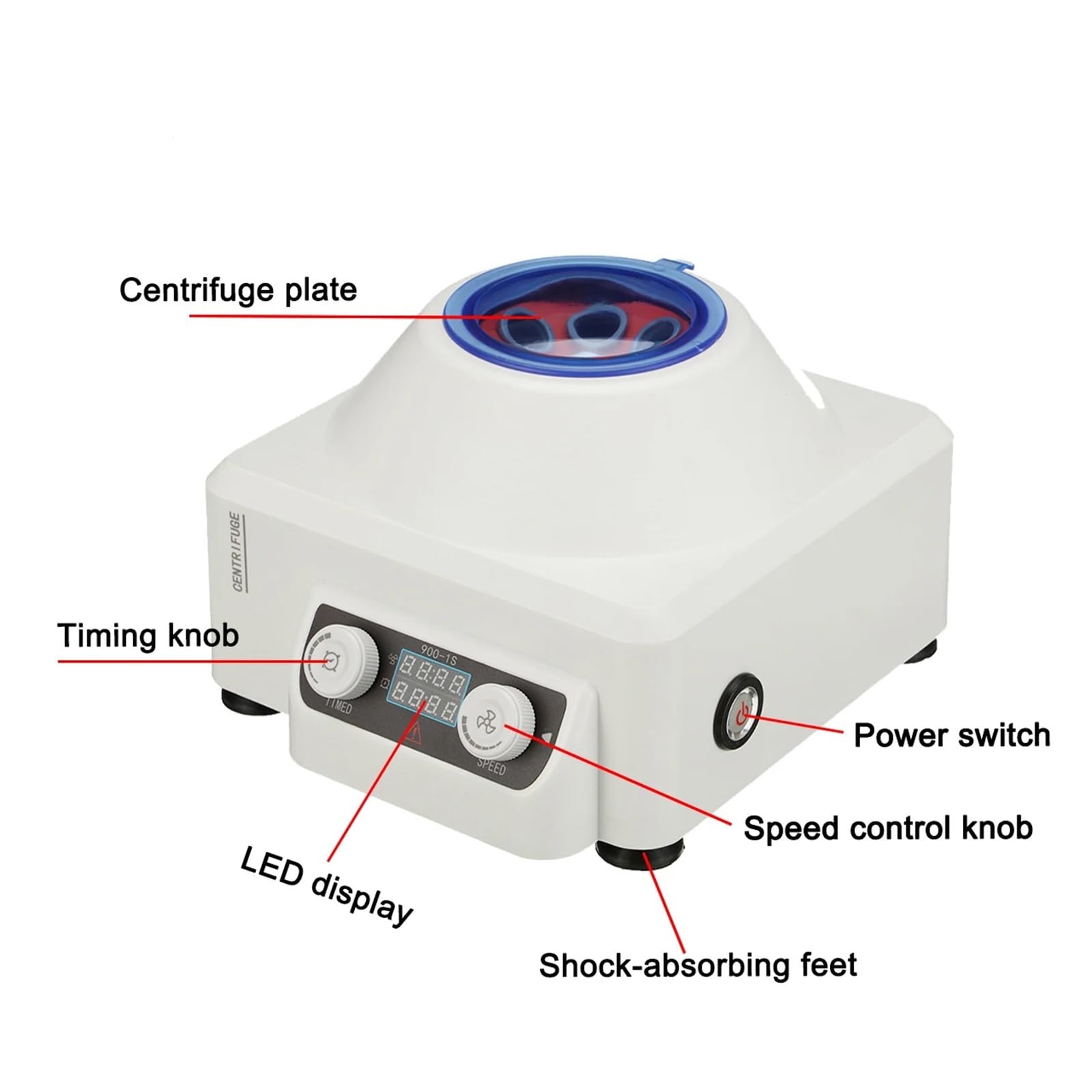 Centrifugadora De Laboratorio Eléctrica 900-1, Máquina De Práctica Médica, Suministros De Suero Aislado Prp, 4000rpm, 6 Uds., Tubo Centrífugo De 15ml Equipo de laboratorio