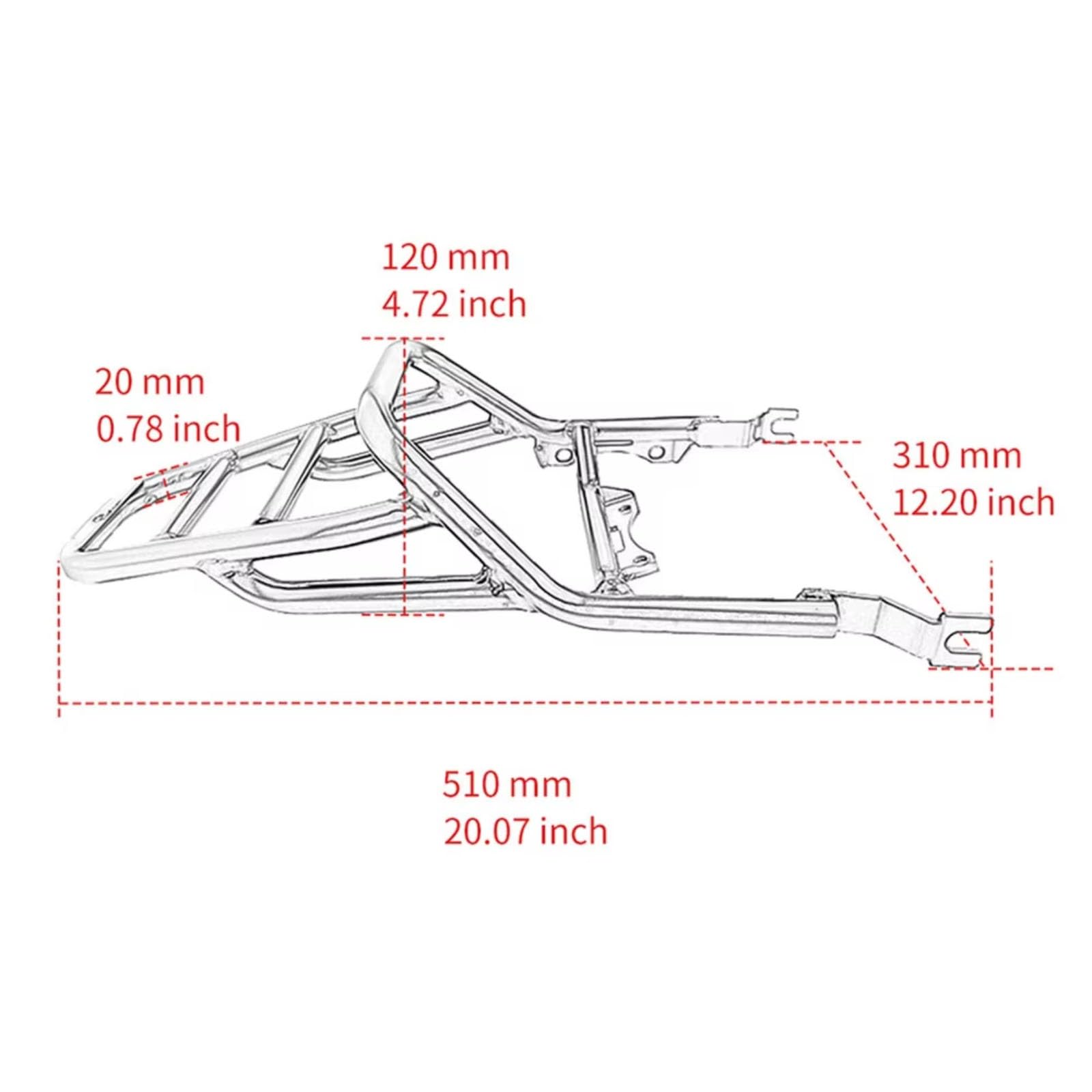 Compatible Con DAX125 ST125 2022 2023 2024 Portaequipajes Trasero Portaequipajes Caja Superior Maleta Tabla De Transporte Soporte Baúl Moto