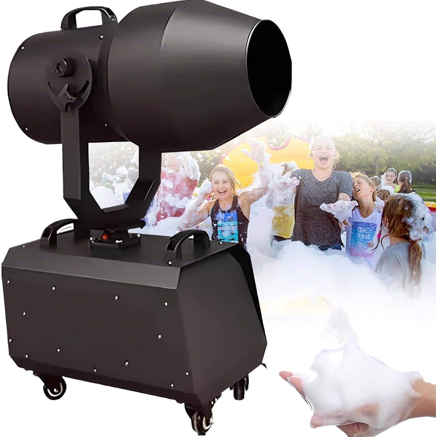 ZIXIAOS Foam Machine, 2000w Party Foam Cannon, Portable Foam Maker, Automatic Head Shaking, Powerful Party Foam Machine, For Garden, Pool, Outdoor Events, Birthdays
