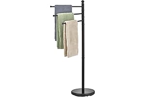 Enhance Your Bathroom with MyGift's Freestanding Towel Rack for Optimal Towel Storage