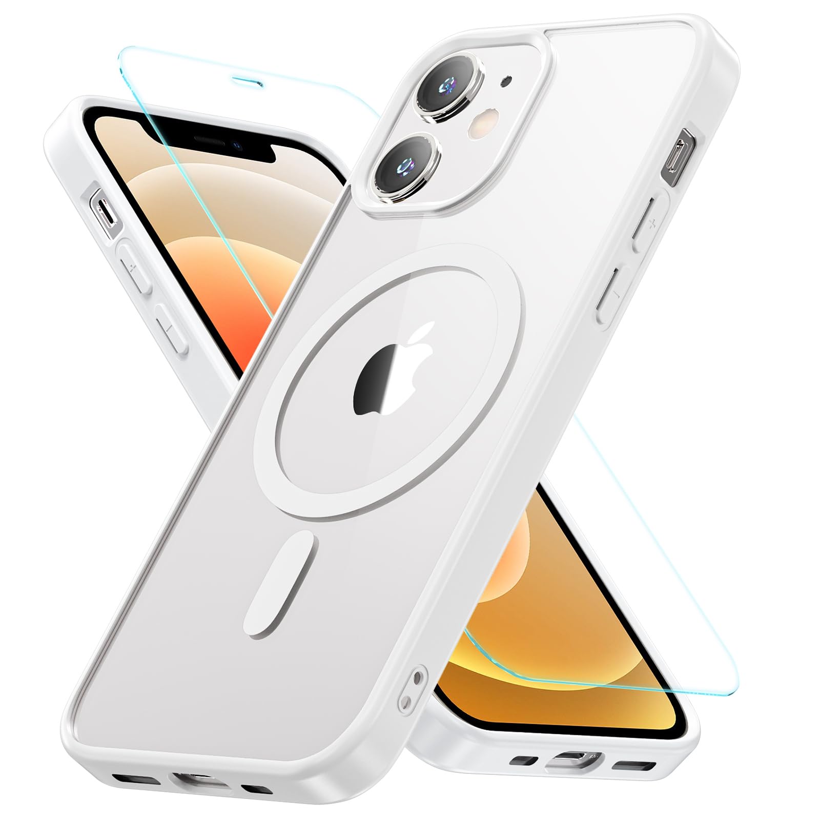 Amazon.co.jp: OWKEY iPhone 12 mini ケース 【ガラスフィルム付き 