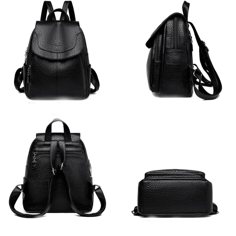 ZBDZSW Zaino da Donna in Vera Pelle, Moda, Lusso, Zaino da Viaggio per Ragazze, Borse a Tracolla, Scuola, Pelle di Mucca