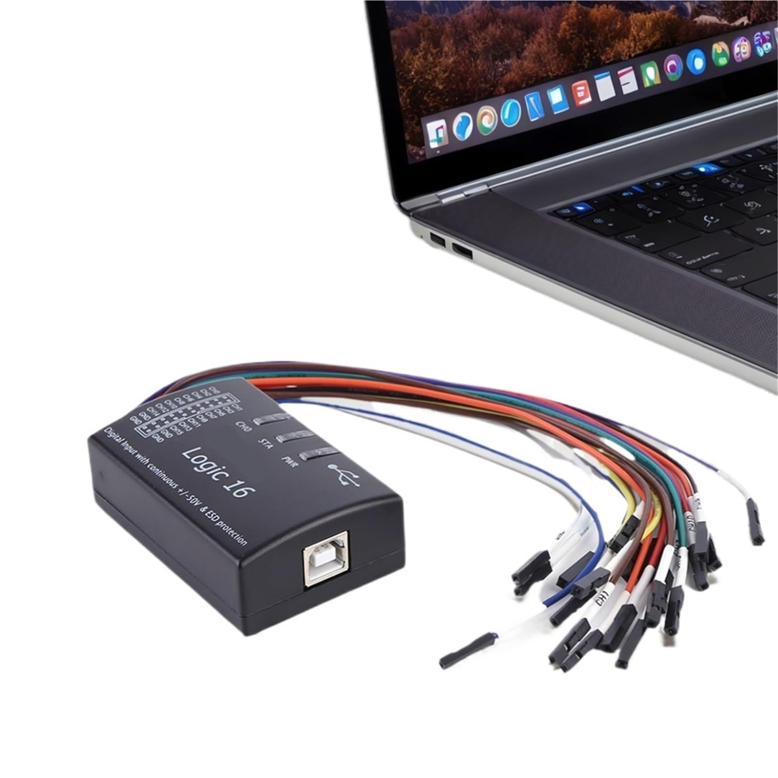 Analyseur logique USB 100 M, fréquence d'échantillonnage maximale, paramètres, instruments de réglage, câble USB 2.0, multi-système