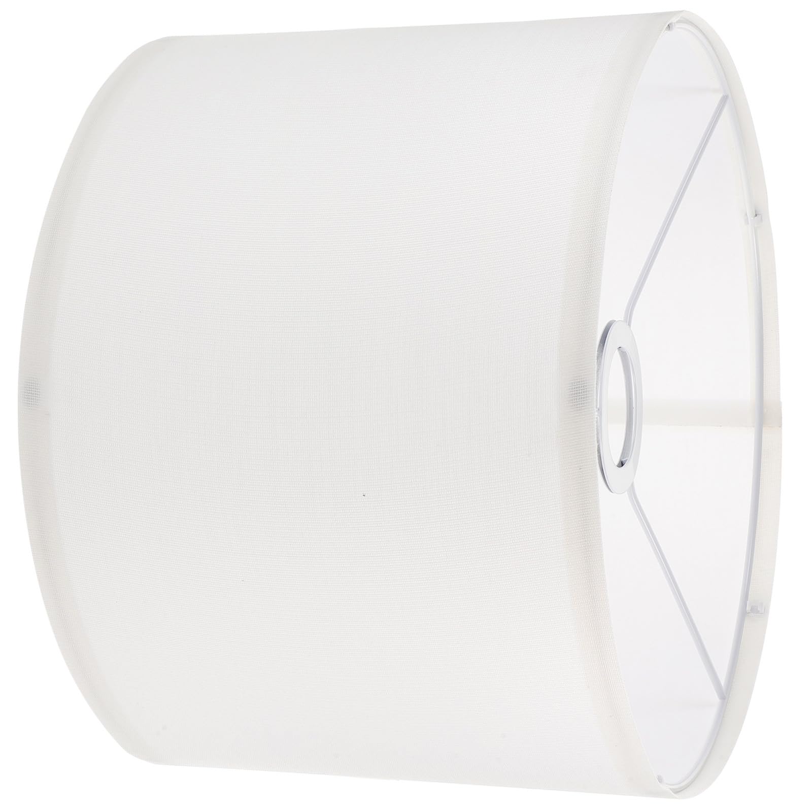Uonlytech White Linen Drum Shape Lamp Shade Cover Detachable Design and Easy Installation Compatible Floor Lamps and Office Lighting, Iron Frame 4.00cm Diameter a Natural and Decorative