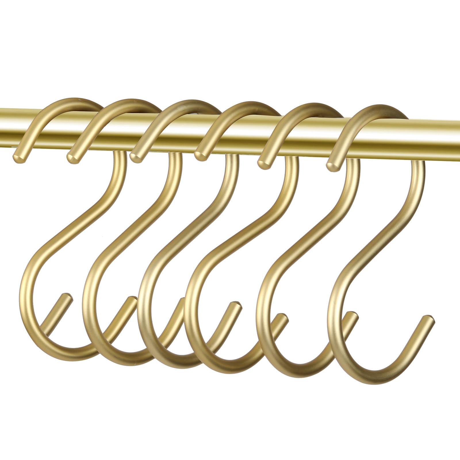 Gold S Shaped Hooks, Gold Coat Clothes Towel Hangers, Kitchen Pots Pans Coffee Cups Rack Hooks (10)