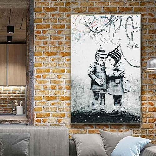 Miniatura 2 de Banksy Posters Set Street Graffiti Canvas Wall Art Abstract Pop Wall Painting Love Little Girls Boy Poster Vintage Pictures for Living Room Home