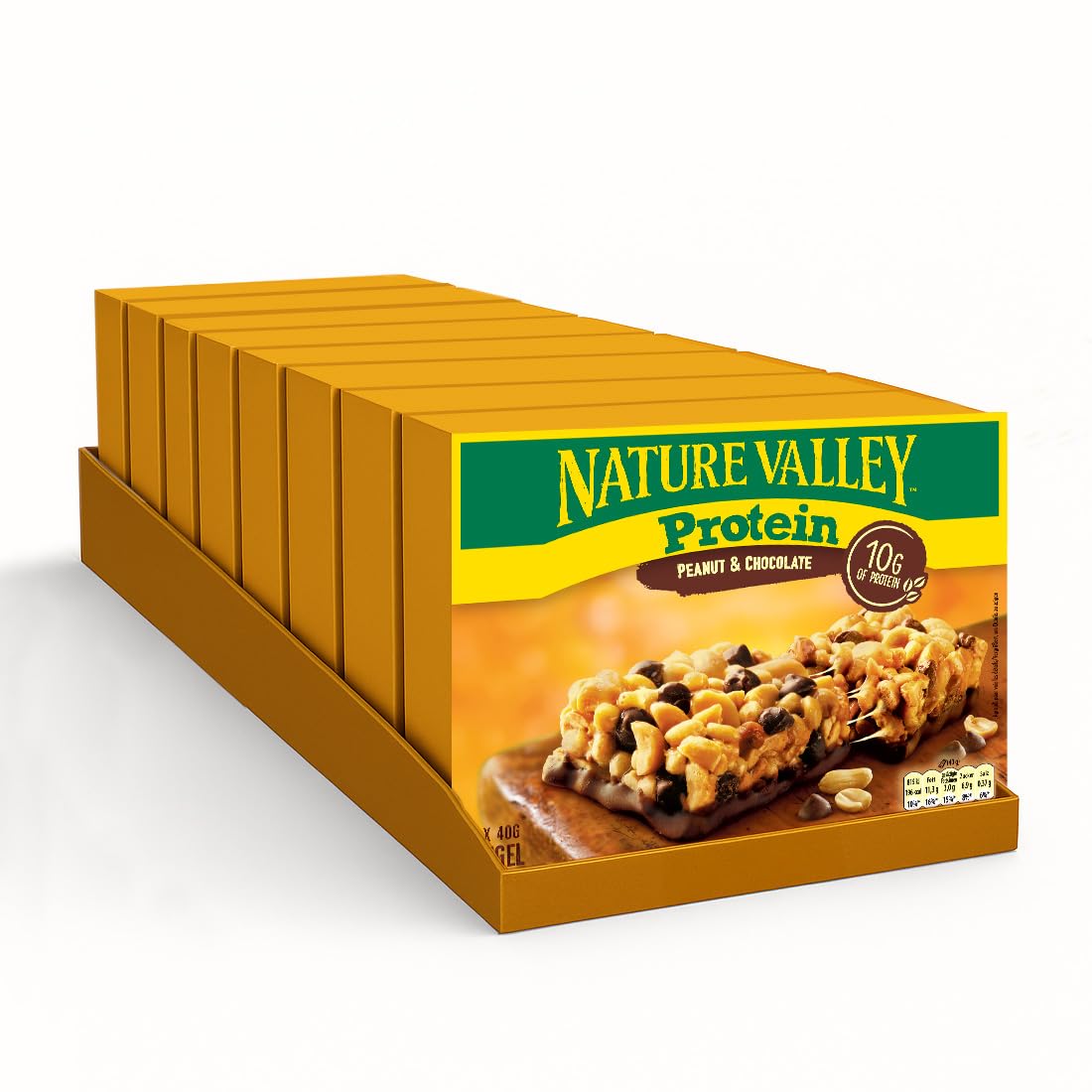 Nature Valley Protein Erdnuss und Schokolade, 8er Pack (8 x 160 g Multipack mit je 4 Proteinriegeln)