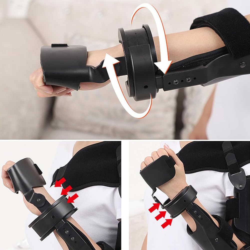 Dispositivo Robotico Elettrico Intelligente Per La Riabilitazione Del Gomito Con Telecomando Wireless, Ginnico Per Braccio Articolato Con Tutore Per Gomito Per Riabilitazione,Right