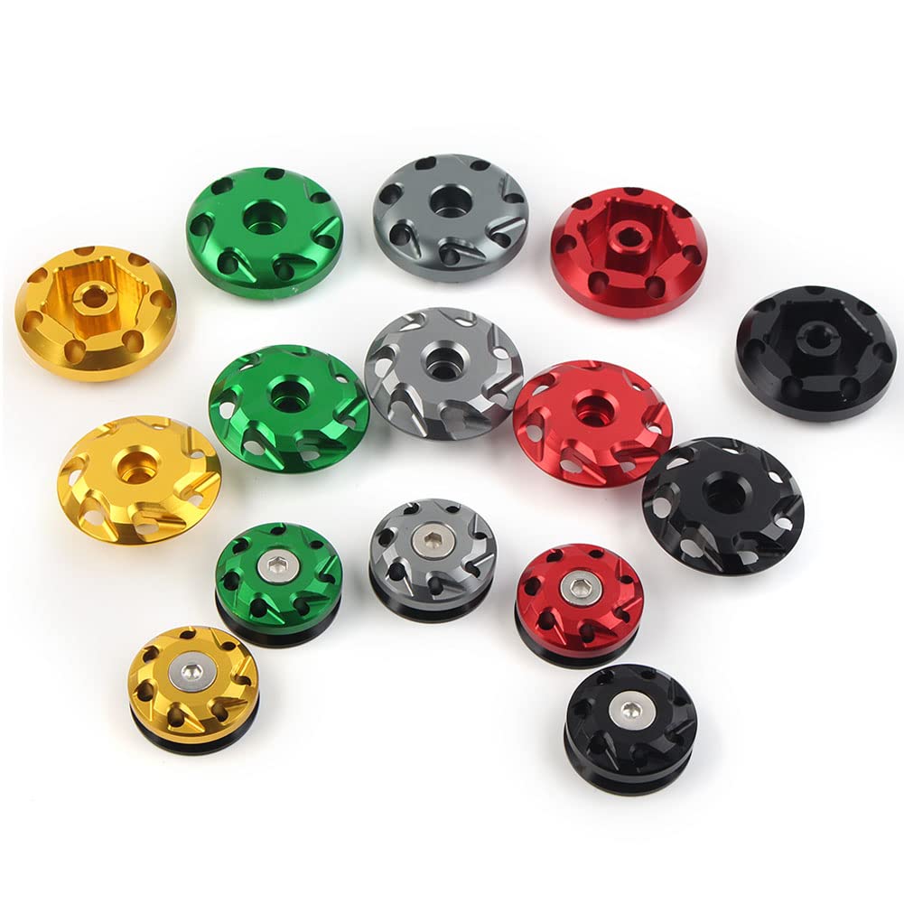 Cnjnor9 Red Motorcycle Frame Fairing Bolt Hole Cover Cap
