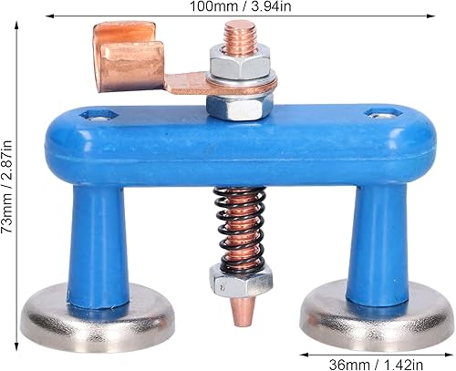 Miniatura 8 de Soporte de soldadura magnética, cabeza de imán de soldadura azul, abrazadera de soporte de soldadura magnética, herramientas de abrazadera de tierra