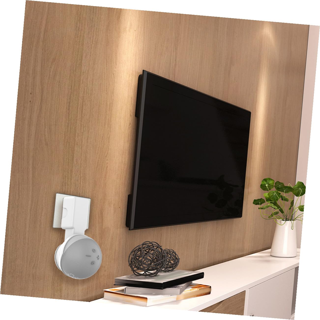 OSALADI 2pièces Support Mural pour Fixation Solide Design Pratique Installation Rapide Support Audio Non Perturbé Couleur Blanche