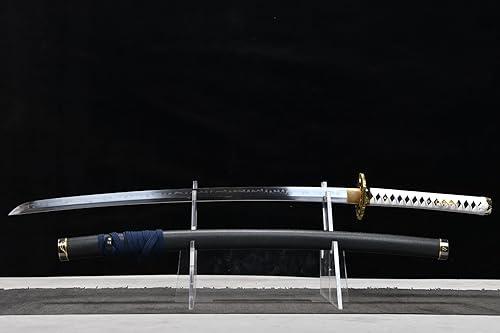 Miniatura 4 de HERO SWORD Katana templada de arcilla T10 hecha a mano de 41 pulgadas, espada templada de Devil May Cry Vergil, espada Yamato Samurai forjada a