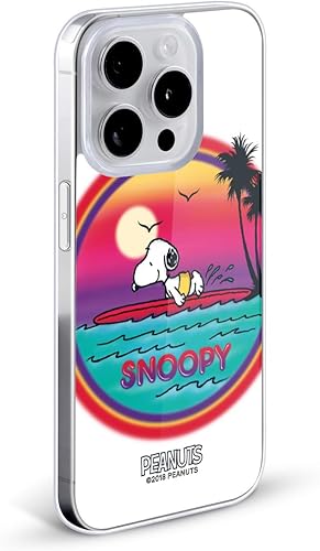 Vista 55 de Head Case Designs Funda de gel suave con licencia oficial de Peanuts I Love Pattern Snoopy Boardwalk Airbrush compatible con Apple iPhone 15