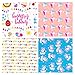 WRAPAHOLIC 30 Inch Jumbo Roll Birthday Wrapping Paper Roll - Pink Unicorn Wrapping Paper with Cut Lines for Kids Girls Boys Birthday, Baby Shower - 4 Rolls - 30 Inch X 120 Inch Per Roll