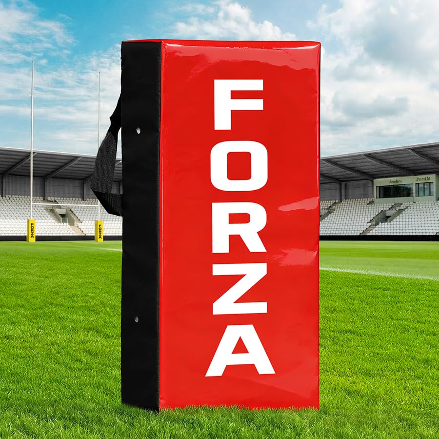 FORZA Almohadilla de rugby Contact & Push – Escudo de entrenamiento de rugby con asas reforzadas, cubierta de PVC resistente a la intemperie y espuma de impacto [Junior o Senior]