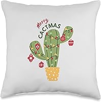 Vista 1 de jovy fits Merry Cactmas Divertido cactus feo de Navidad Almohada de regalo novedosa, 16 x 16 pulgadas, multicolor