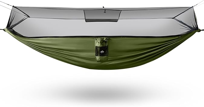 Night Cat Hammock with Mosquito Net Portable Camping Hammock with Tree Straps Lightweight for Adults Outdoor Backpacking