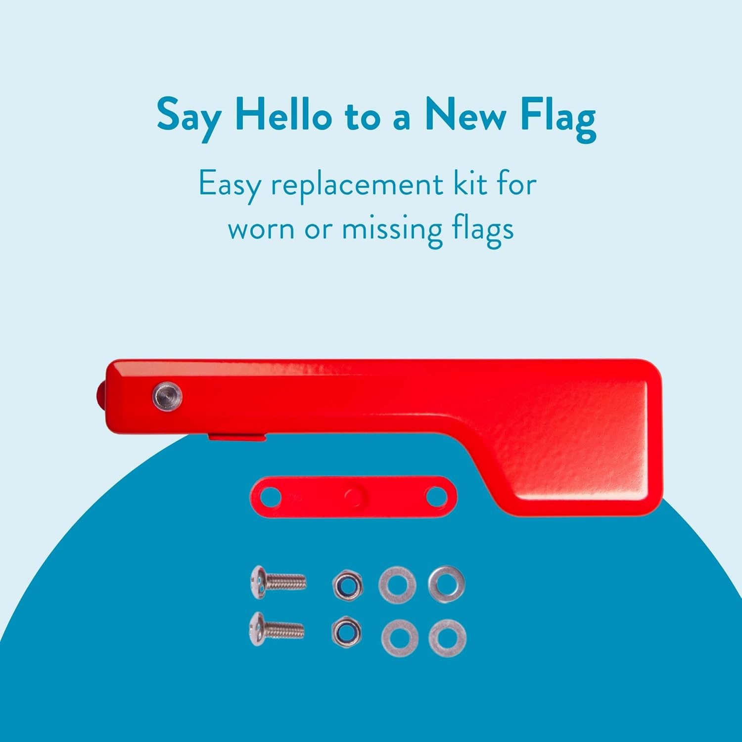 Architectural Mailboxes Galvanized Steel Mailbox Flag Replacement Kit, Red