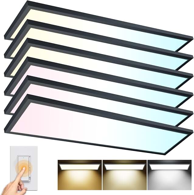 AIKVSXER 6PACK Black 1x4 LED Panel