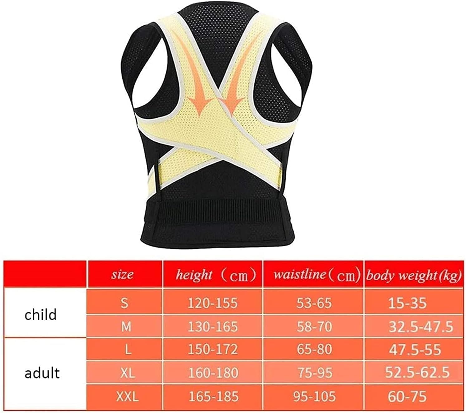 Corrector de Postura para Hombre y Mujer, Corrector de Postura de Espalda Completa, Ayuda a Mejorar la Postura Soporte de Hombro de Espalda Completa Ajustable(Medium)
