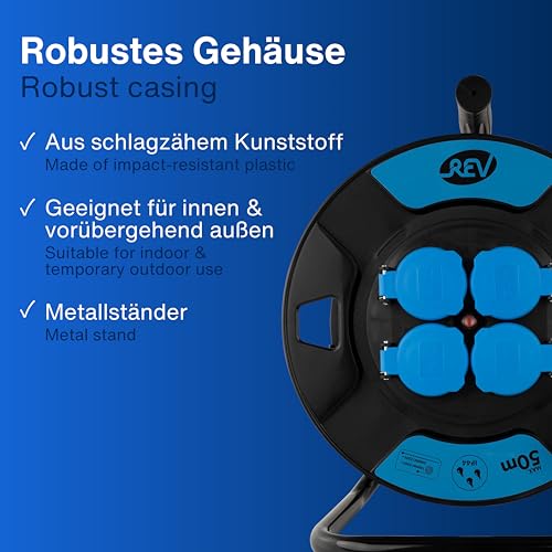 Kabeltrommel REV ohne Kabel für flexible Elektroinstallationen