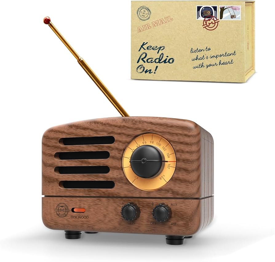 Amazon.com: Muzen Portable Bluetooth Speaker, OTR Wood Vintage