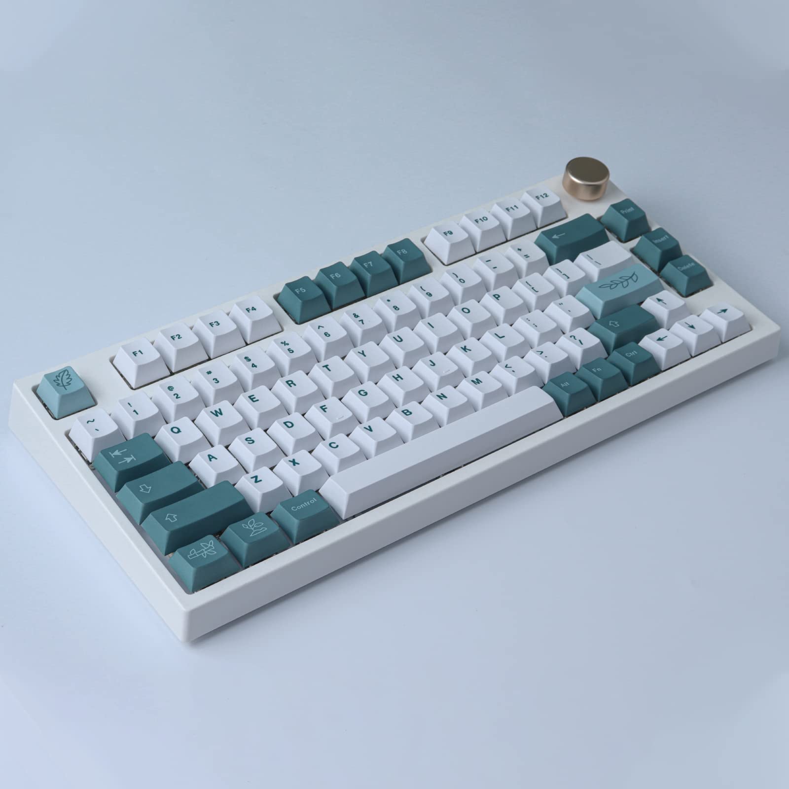 Sunzit PBT Keycaps 100 Touches Cherry Profile Dye Sublimation Botanical Keycaps pour Disposition ISO/ANSI 61/64/68/87 Gateron MX Commutateurs Clavier mécanique