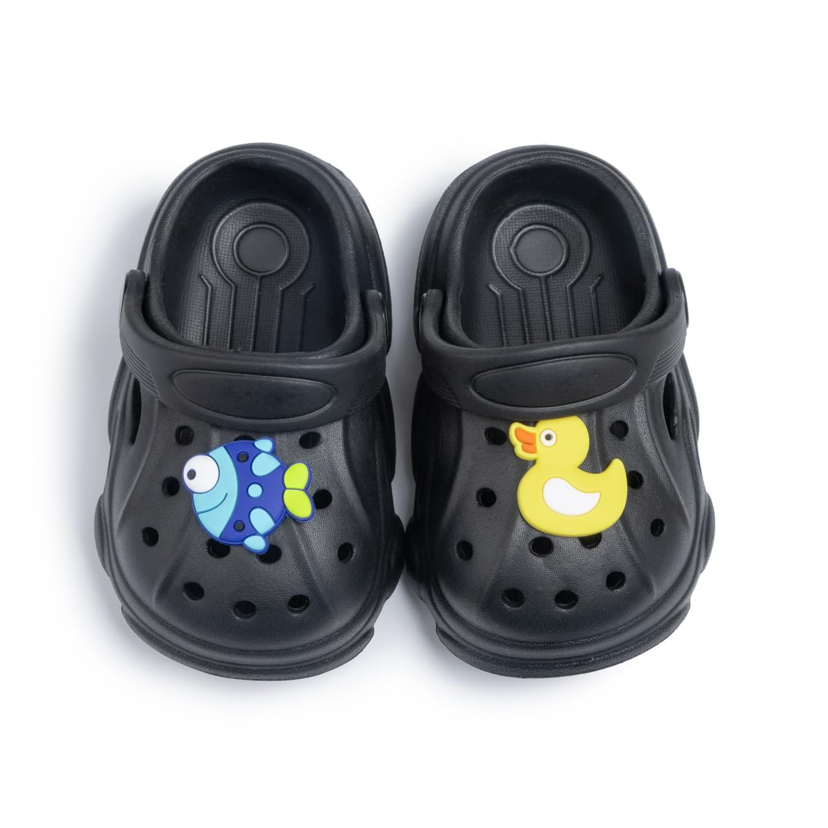 Casazoe Clogs for Boys and Girls | Adjustable Back Strap | Comfortable Non-Slip Kids Chappals | Cute Breathable Quick-Drying Waterproof Sandals | Black (B0DBY6TNS6) Amazon Price History, Amazon Price Tracker