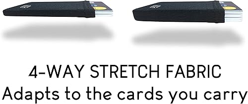 Miniatura 4 de Modern Carry - Cartera delgada para tarjetas de crédito ultra fina Negro Cartera para tarjetas de crédito