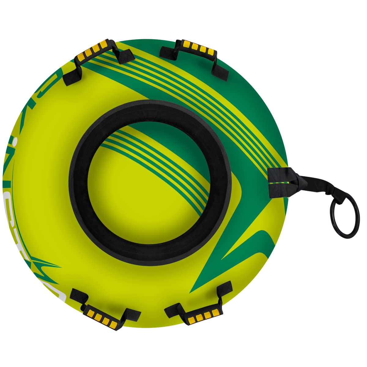 SkinStar Professionale Snow Tube Presentazione Bob Slitta Gomma Schneereifen Gomma Antiscivolo Ø100cm - Verde