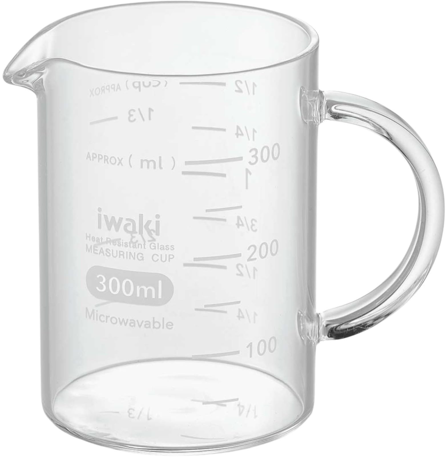 Amazon｜iwaki(イワキ) 耐熱ガラス 計量カップ メジャーカップ 300ml