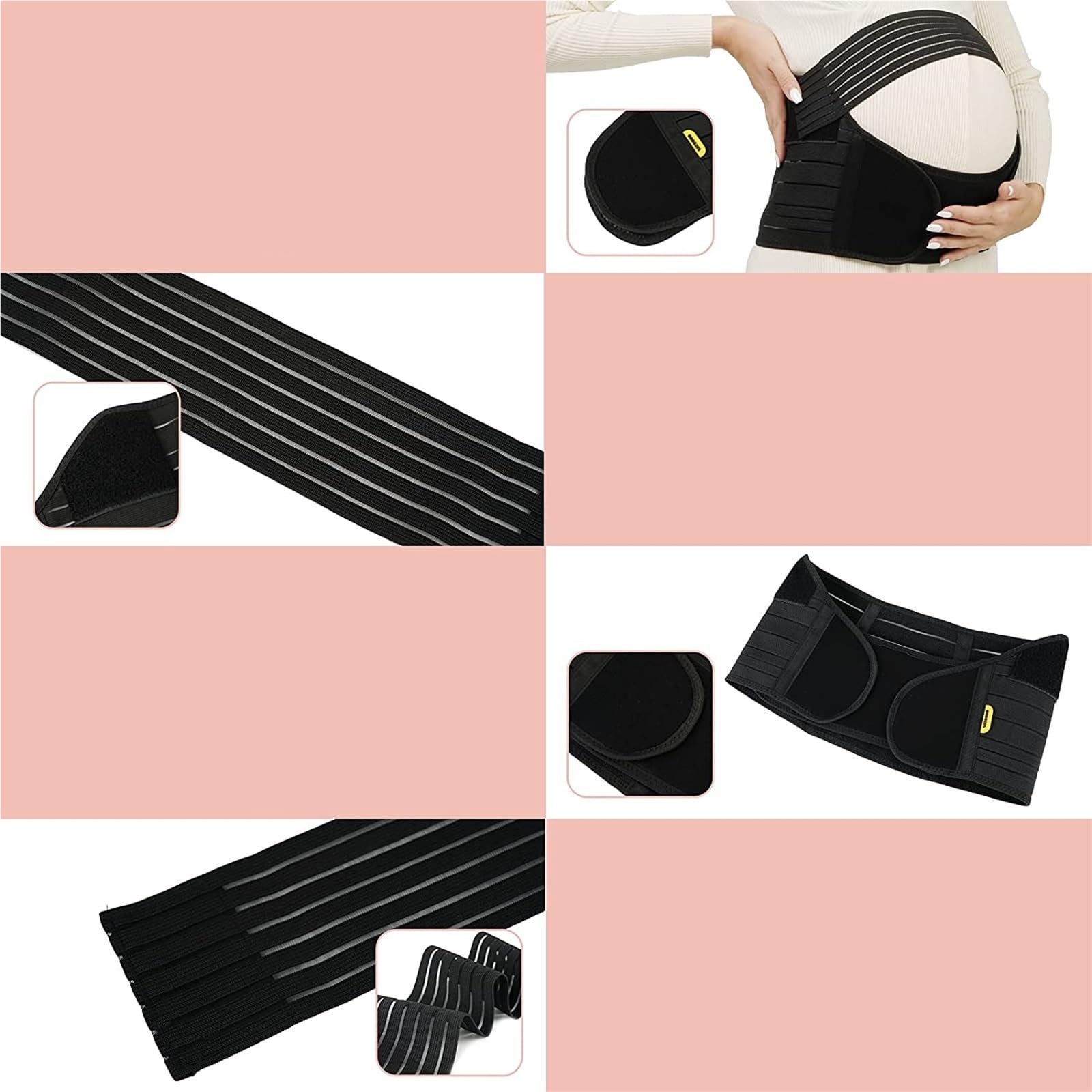 Pancera Gravidanza Supporto for la vita della cintura addominale premaman | Addome, fascia for la pancia, protezione for la schiena, vestiti premaman in gravidanza(White,L)