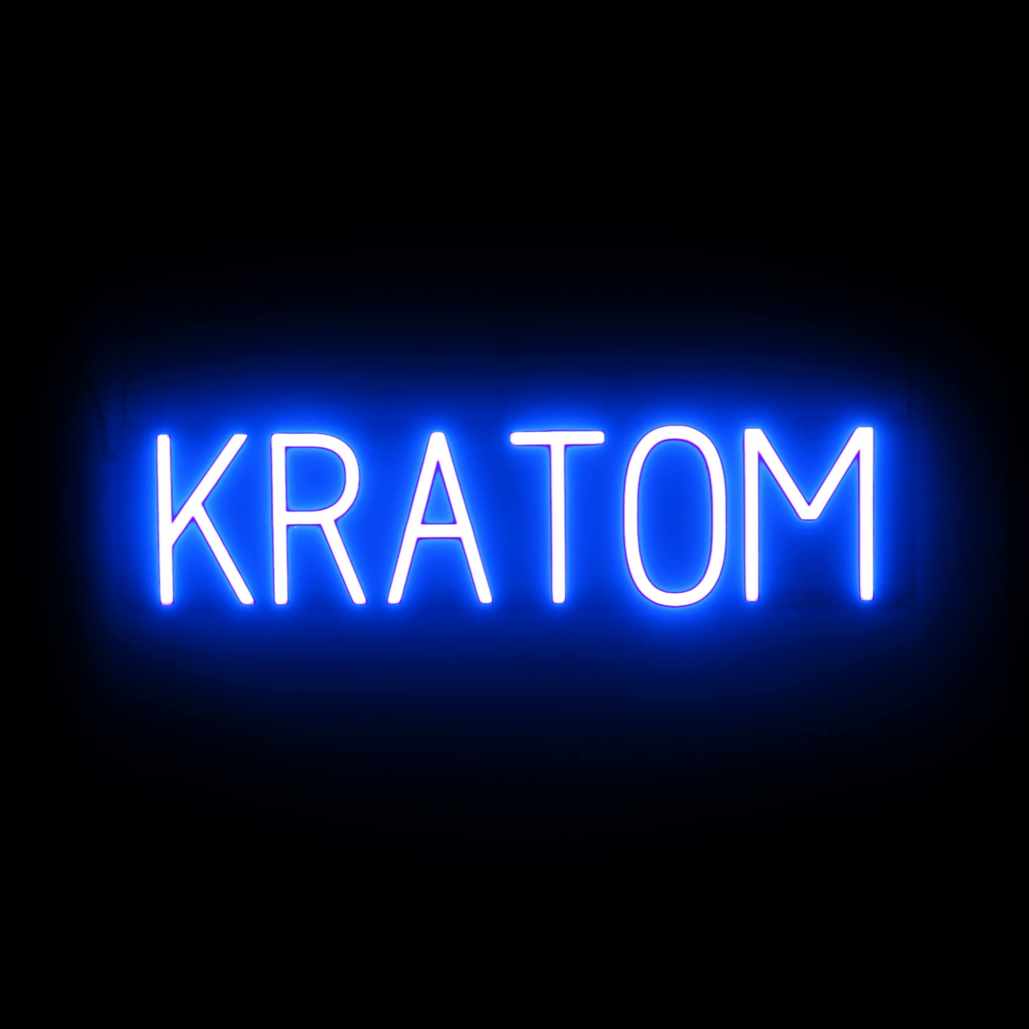 SpellBrite LED Neon KRATOM Sign for Business - Blue, 26" x 6"