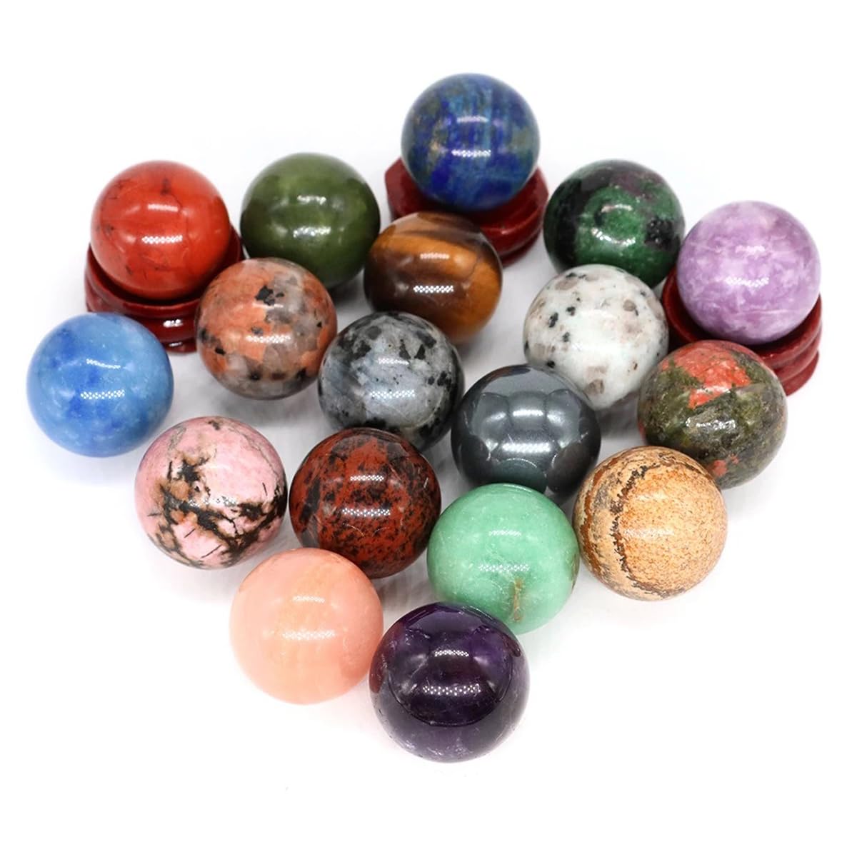 Bola de Cristal curativo, Esfera Pulida de energía Mineral, Ideal para decoración del hogar y masajes.
