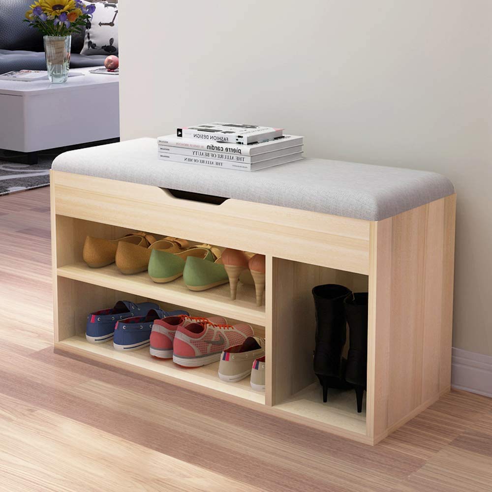 Buy soges Shoe Shoe Storage Wooden Ottoman Bench Removable Seat