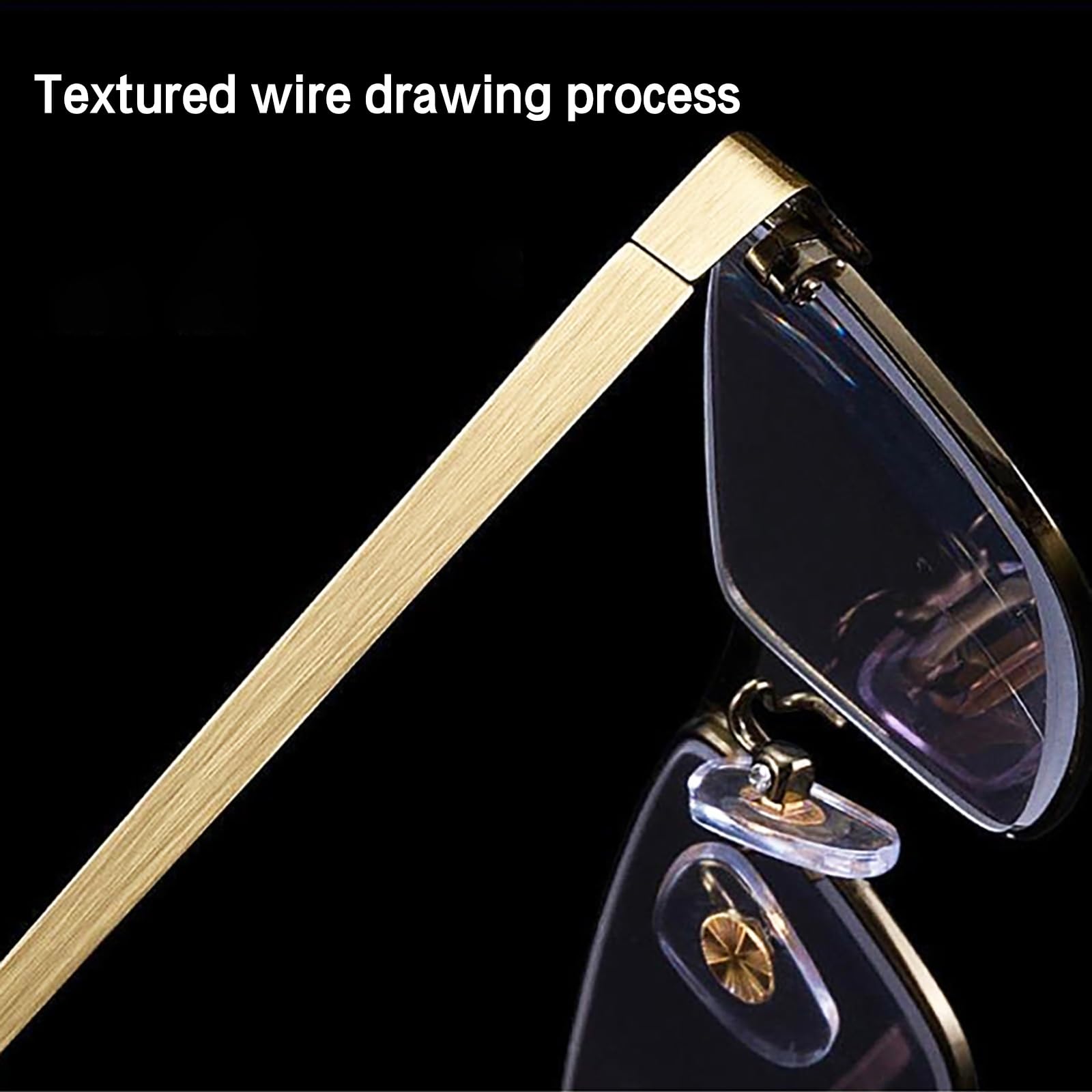 Selbsttönende Progressive Multifokal Lesebrille Metallrahmen Blaulichtfilter Lesehilfe Ultraleichte Flexibel Computerbrille für Herren Damen, Dioptrien 1.0-3.0
