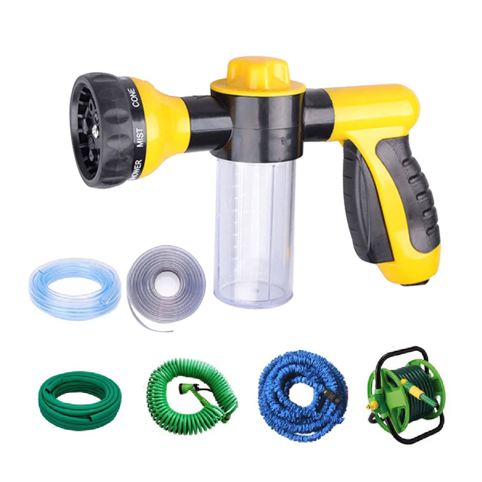Pistole Spritzen, Gartenbewässerungsstrahlspray Hochdrucksprinkler Schaumlanze Autos Reinigungswerkzeug