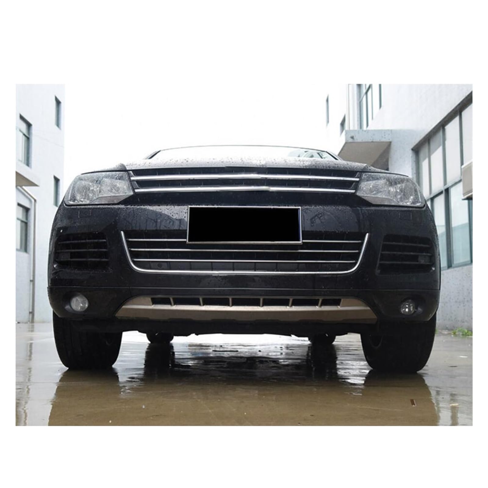 Projekt motoryzacyjny Metalowy przedni i tylny zderzak ze stali nierdzewnej Dolna pokrywa ochronna Akcesoria, kompatybilne z VW Touareg 2011-2015 YJF
