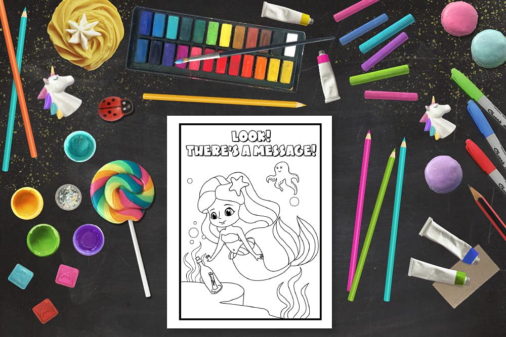 Mermaid Coloring Book for Kids: 35 Cute Illustrations for Children Ages 3-10