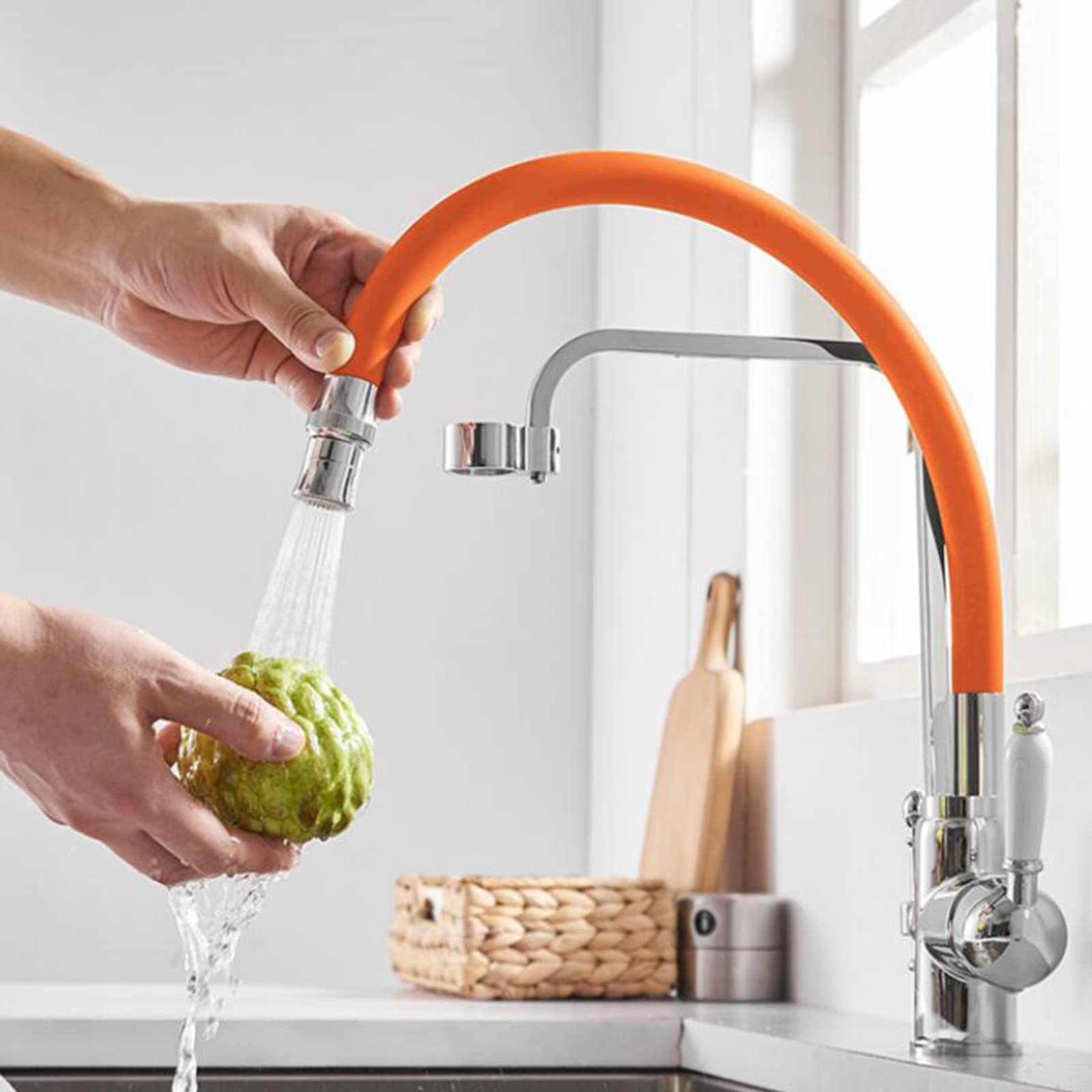 Robinet de cuisine 3 voies laiton pivotant pour purifier l'eau au quotidien