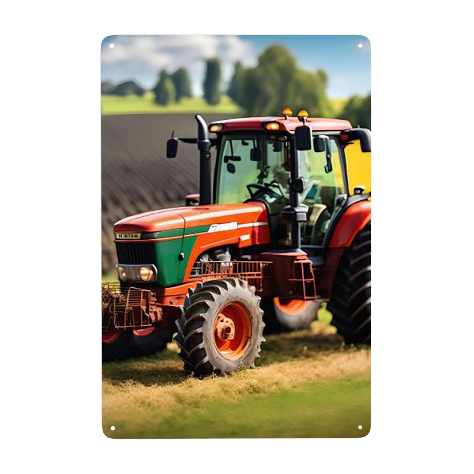 Vintage Metal Tin Signs Retro Garage Signs Stylish Wall Art Plaques for Home Decor Unique Poster 8x12 Inch Company Farm Tractors Metal Sign Outdoor Wall Decorations Gifts