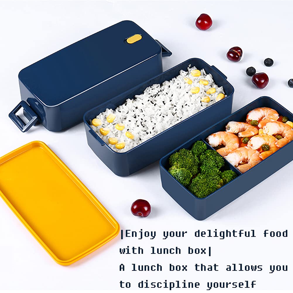 ,A Prova Di Perdita Contenitori Per L'immagazzpolliciamento Di Alimenti,Contenitori Di Preparazione Dei Pasti,Tutti-pollici-uno Impilabile Contenitore Per Il Pranzo,,Bento Lunch Bo-Ciano 18.6*10*8.5cm