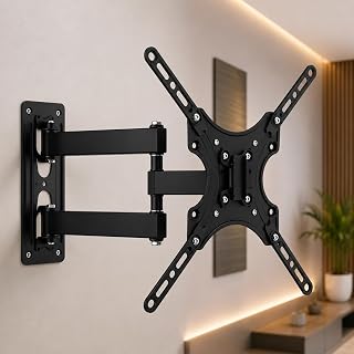 Suporte de Parede Articulado para TV de 14 a 55 Polegadas – Suporte com Inclinação e Giro – Compatível com LED, LCD e Smart TV