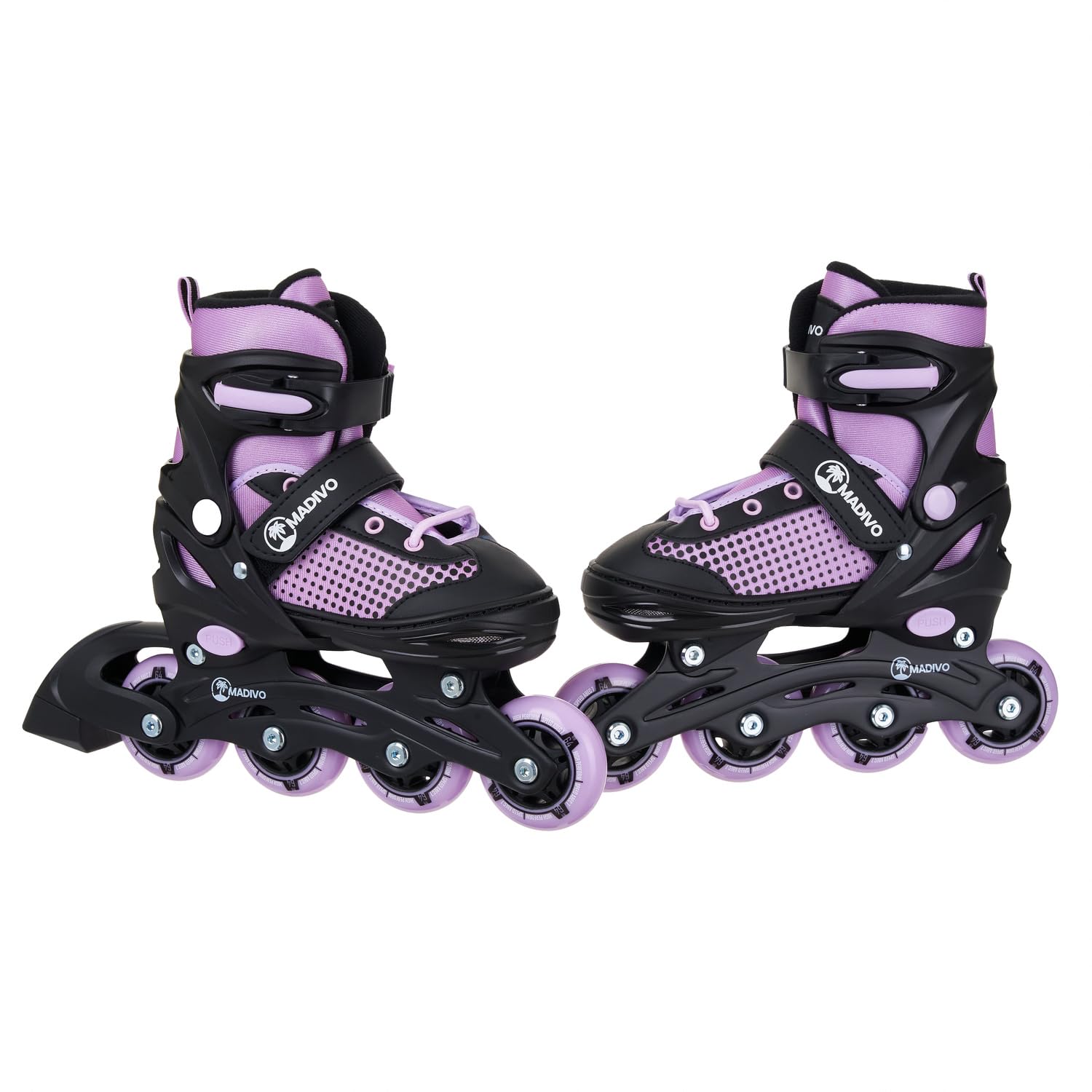 Madivo Horizon Pattini in linea regolabili | ABEC-5 cuscinetti a sfera | per donne – ragazze – bambini | Taglie: 30 – 33, 34 – 37, 38 – 41
