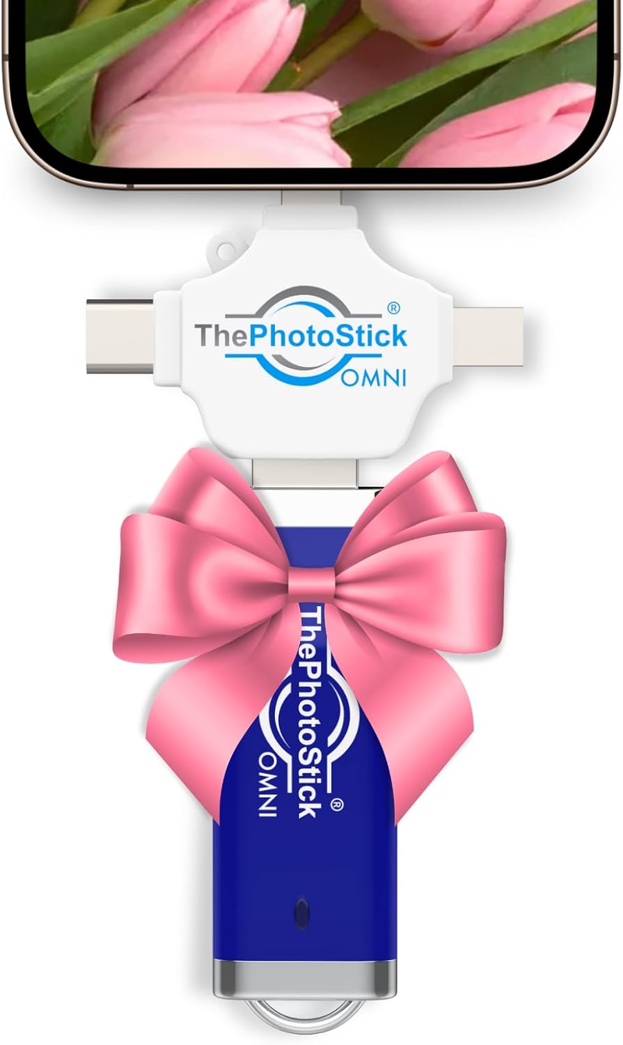 ThePhotoStick® Omni 256GB USB Flash Drive & Memory Stick Automatic Photo & Video Backup for iPhone, Android, Mac & PC – Universal Connection Easily Stores & Transfers Files